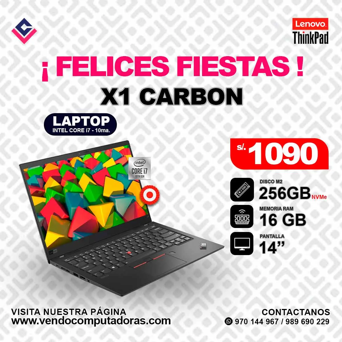 Laptop Lenovo Thinkpad X1 CARBON Gen 8