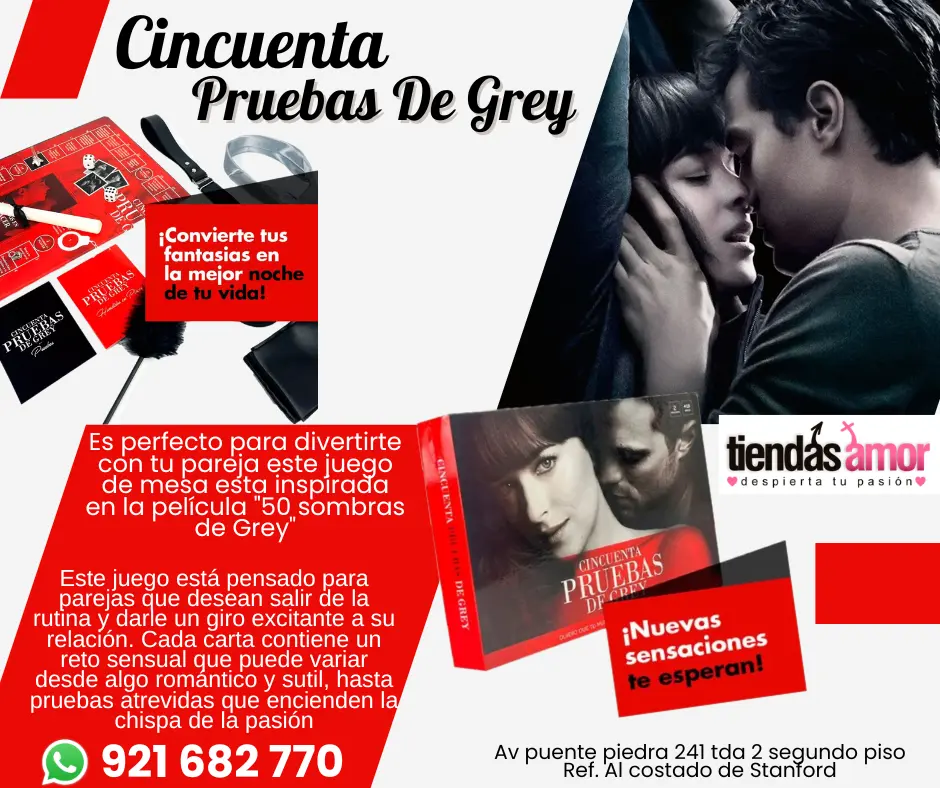 Juego erótico 50 Pruebas de Grey Tienda para Adultos Nove