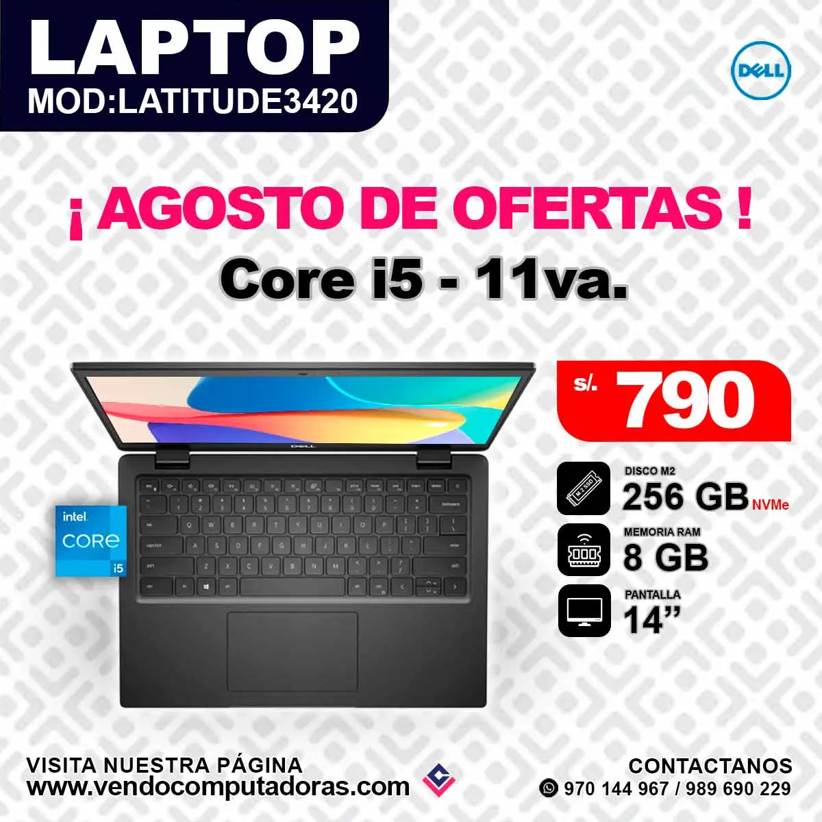 Laptop DELL Intel Core i5 - 11va.