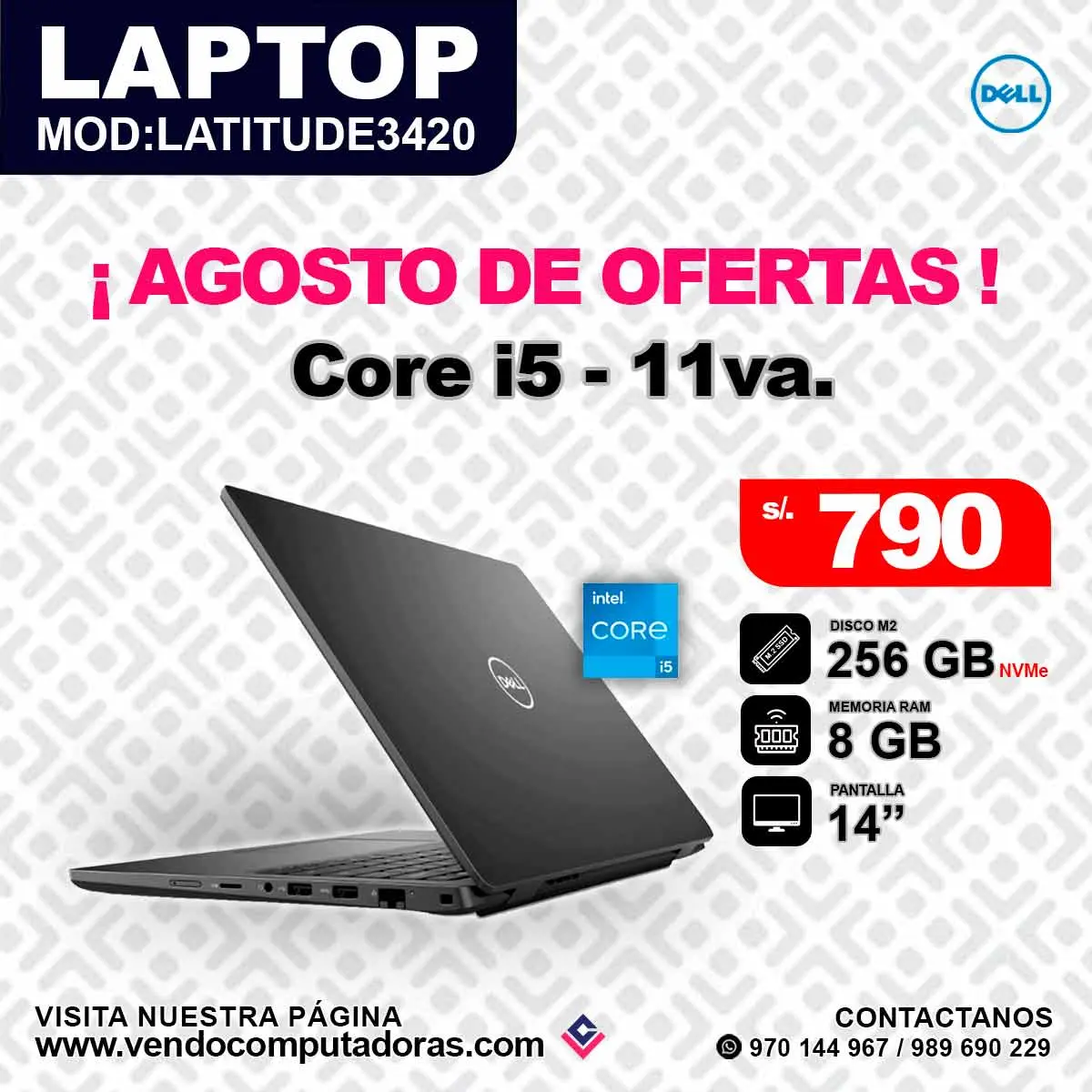 Laptop DELL Intel Core i5 - 11va.