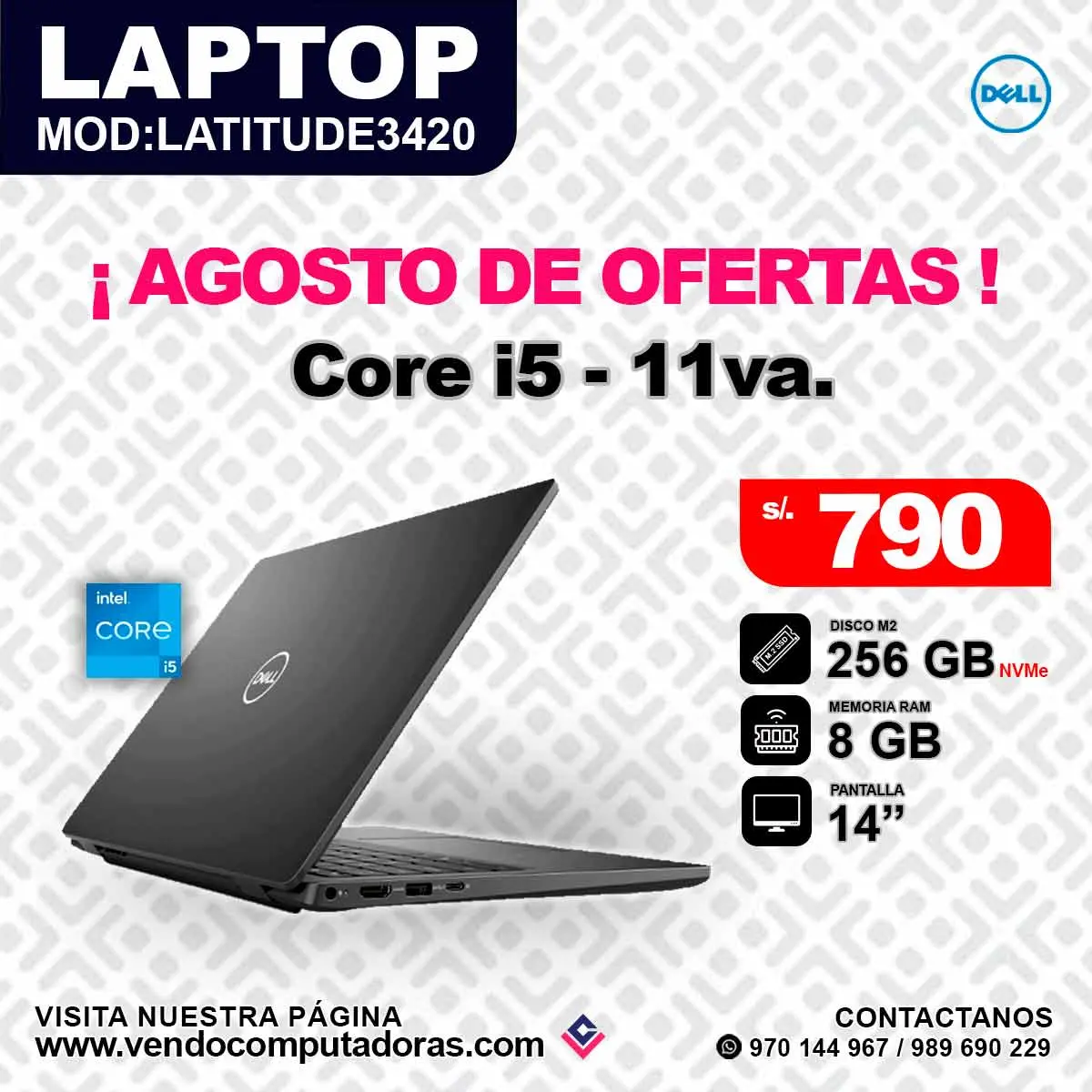 Laptop DELL Intel Core i5 - 11va.