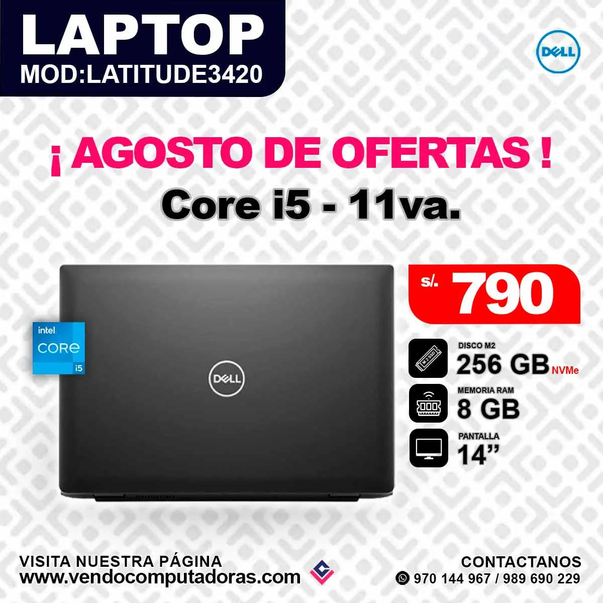 Laptop DELL Intel Core i5 - 11va.
