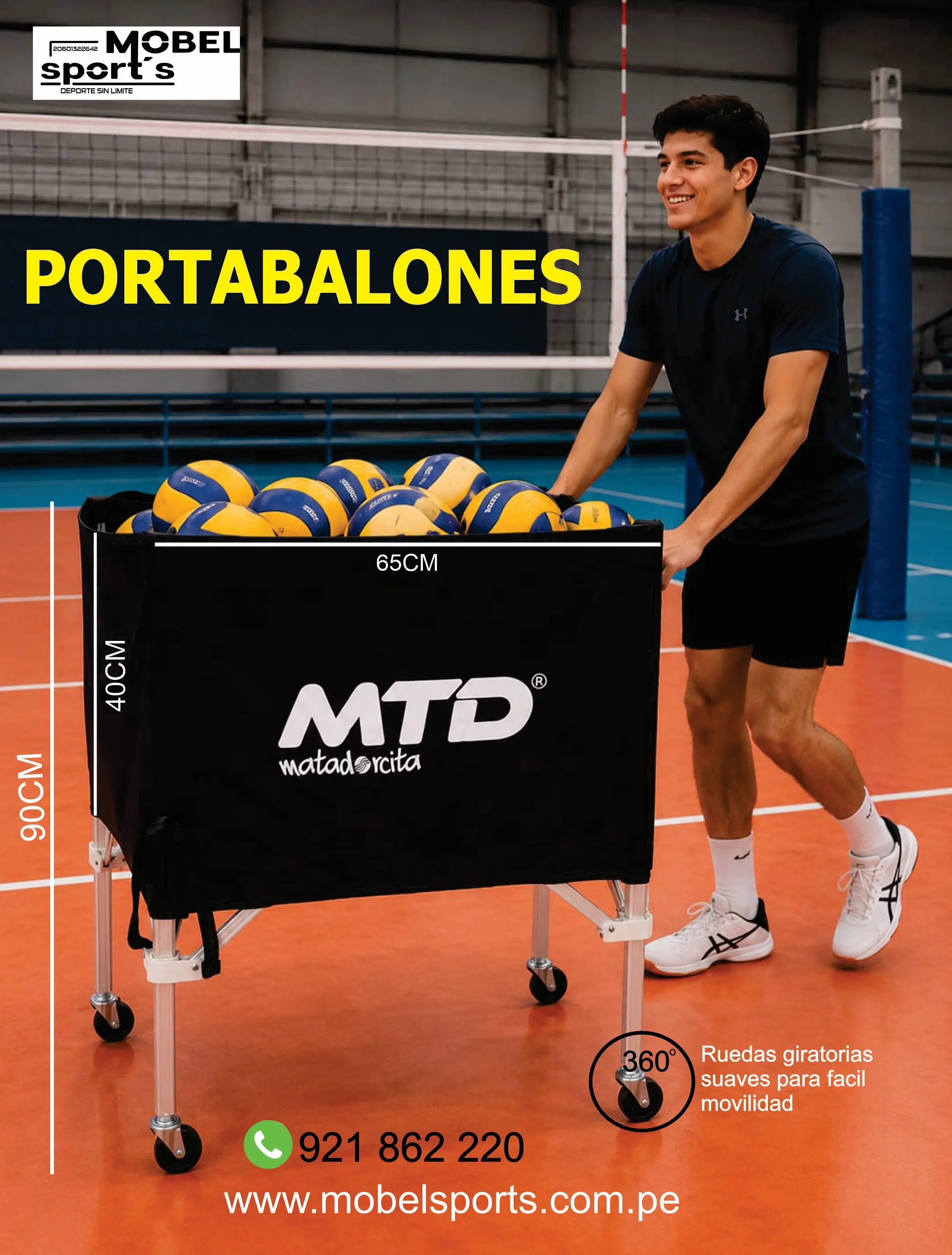 Antena para net de vóley MOBEL SPORTS