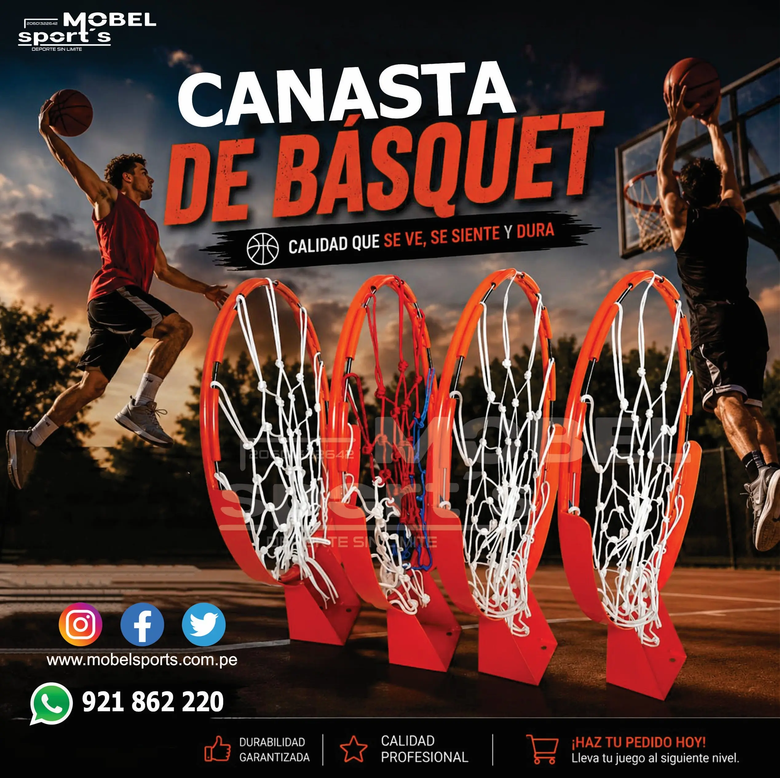 Antena para net de vóley MOBEL SPORTS