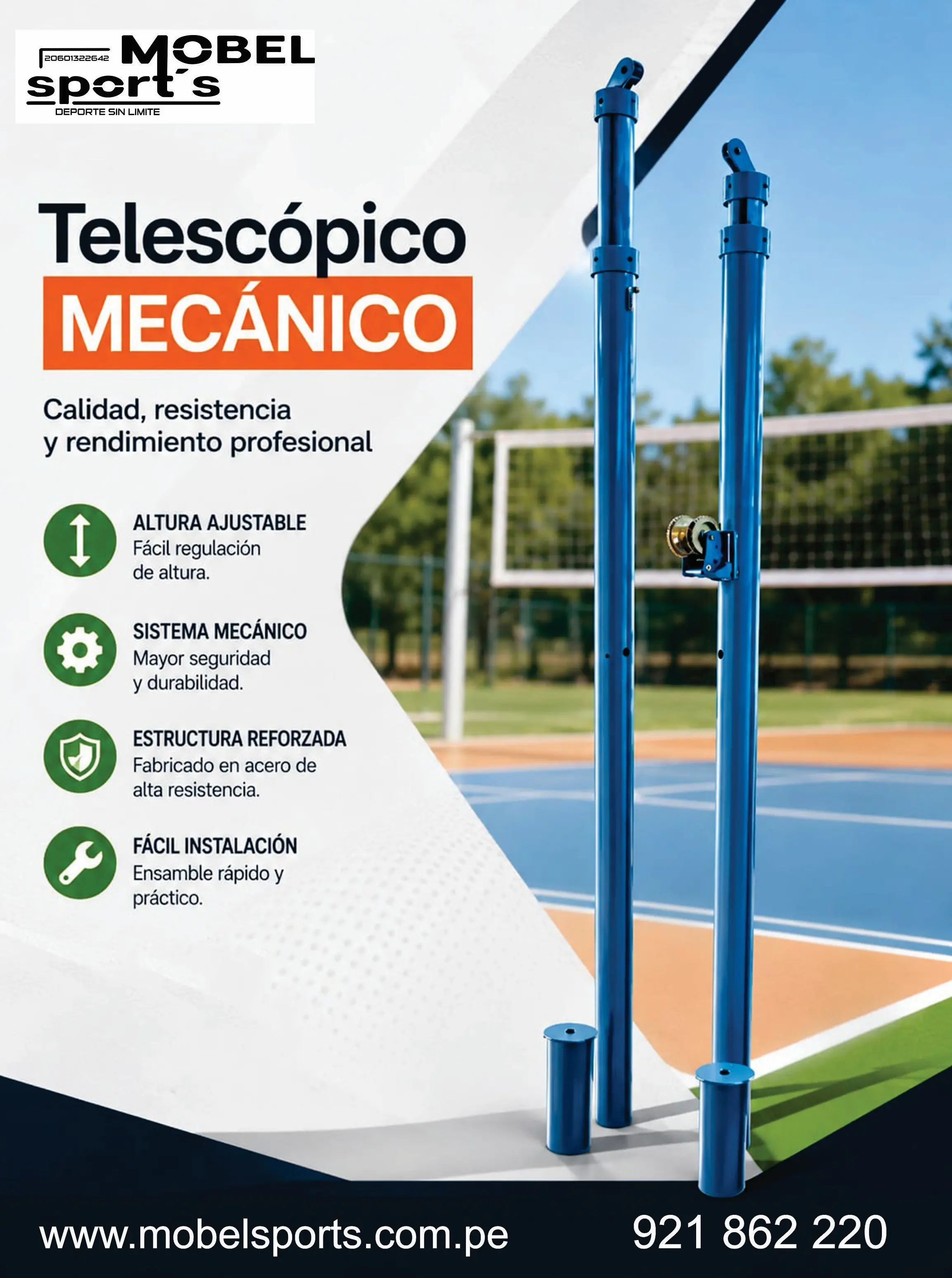 Parante para Cancha de Vóley Recreativo MOBEL SPORTS 