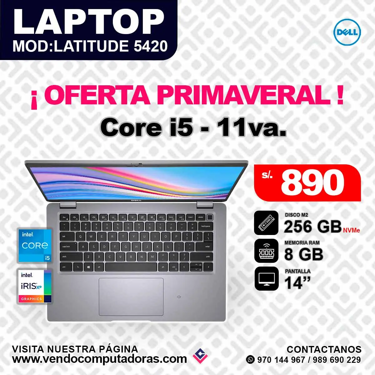 Laptop DELL Intel Core i5 - 11va 