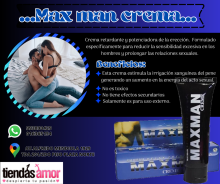 SEXSHOP MAX MAN CREMA PARA EL AGRANDAMIENTO Y LA EYACULACION PRECOZ