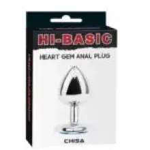 CONSOLADOR PLUG CON GEMAS DE CORAZON