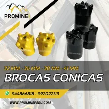 Broca de Perforación Cónica 34mm - Broca Cónica