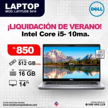Laptop DELL Intel Core i5 - 10ma. Generacion