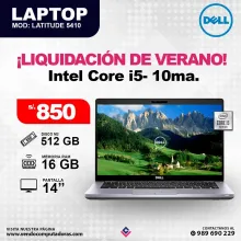 Laptop DELL Intel Core i5 - 10ma. Generacion
