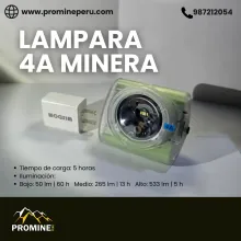 Lámpara Minera 4A Iluminación Profesional de Alta Autonomí