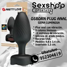 PLUG ANAL RETRACTIL CON GEMA LUMINOSA - SEXSHOP LINCE