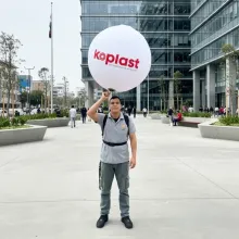 Globo mochila inflable publicitario para activaciones y even