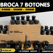 Broca cónica 34 mm Punta perforadora - 7 Botones