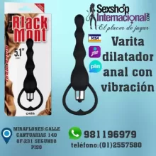 VIBRADOR VARITA ANAL-DE SILICONA-DILATADOR -BLACK MONT-SEXSHOP LIMA 971890151 