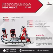 Perforadora FL-60 para proyectos en mina 