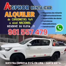 ASPHOR RENTA CAR, Alquiler de Camionetas 4x4 