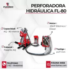 Perforadora FL-80 Alcance de perforación de 80 metros