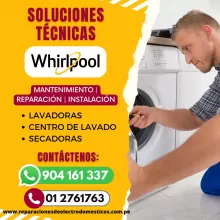 Tecnicos Lavadoras Whirlpool - Reparacion - Mantenimiento 904161337 Lima y Callao