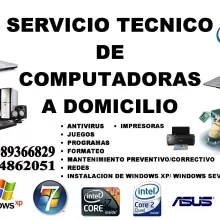 SERVICIO TECNICO DE COMPUTADORAS A DOMICILIO