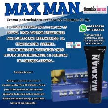 Crema Potenciadora Retardante Maxman 60 ml.