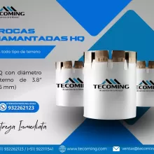 BROCAS DIAMANTADAS HQ PARA PERFORACIÓN DE SUELOS TECOMING SAC 