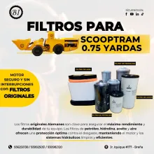 FILTROS ORIGINALES PARA SCOOPTRAM DE 0.75 YARDAS