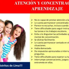 TERAPIA DIRIGIDO A NIÑOS DE ATENCIÓN CONCENTRACIÓN - APRENDIZAJE 