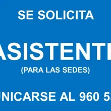 SE SOLICITA ASISTENTE