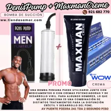 Maxman Creme Bomba de succión penis pump men GRAN TAMAÑO MÁS LARGO Y GRUESO