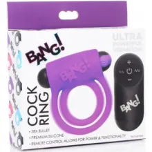 A-ANILLO VIBRADOR CONTROL REMOTO DE SILICONA PURPURA