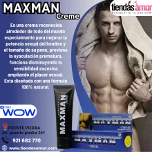 Maxman Creme potenciadora retardante fórmula 100 natural