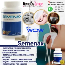 Semenax 90 Caps. mejoran el volumen del semen función eréctil y la intensidad del orgasmo 