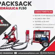 PACKSACK HIDRÁULICA FL50 estudio de subsuelo en mina 