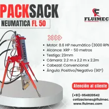 PACKSACK NEUMÁTICA FL50 maquina para socavón- Arequipa 