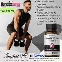 Tongkat Ali Long Jack 1600 mg por porción 120 cápsulas de liberación rápida