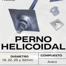 PERNO HELICOIDAL ANCLAJE MINERO 