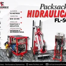 PACKSACK HIDRÁULICA FL-50 estudio de subsuelo en mina