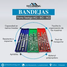 BANDEJAS PORTA TESTIGO HQ - BQ - NQ TECOMING SAC