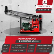 PERFORADORA DIAMANTINA AD 200 ubicación de vetas 