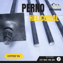 PERNO HELICOIDAL PARA MINERÍA 