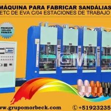  MÁQUINA PARA FABRICAR SANDALIAS AUTOMÁTICA INYECTORA DE PVC EVA