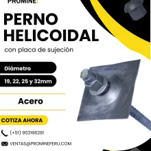 PERNO HELICOIDAL CON PLACA SUJECIÓN 