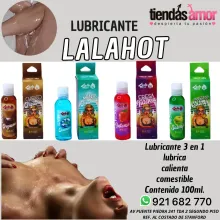 Lubricante Comestible Lala Hot Sabores Variados Cálido