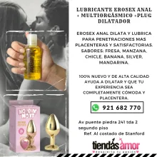 Lubricante Erosex Anal Multiorgásmico plug Dilatador 