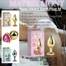 MATRIX MONT - Rosy Heart Gem Plug M - ANAL -SEXSHOP - MIRAFLORES