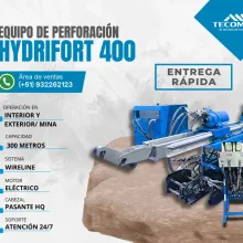 PERFORADORA PARA MINERÍA HYDRIFORT 400 ALTO RENDIMIENTO Y SEGURIDAD