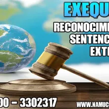 RECONOCIMIENTO DE SENTENCIA DE DIVORCIO O EXEQUATUR