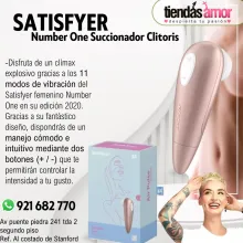 SATISFYER NUMBER ONE Disfruta de un clímax explosivo gracias a los 11 modos de vibración del Satisfyer femenino 